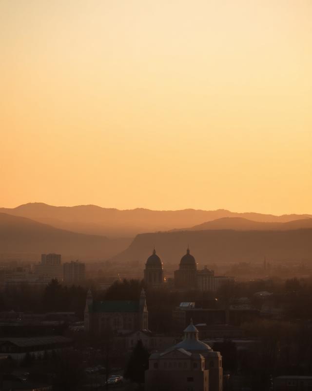 Boise skyline framed by foothills